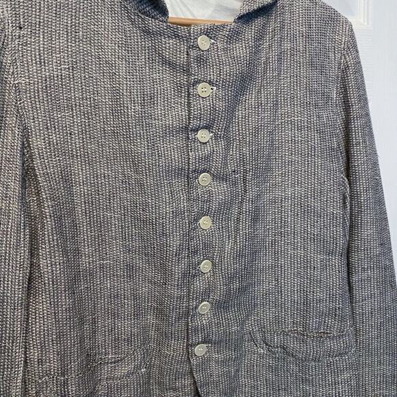 CP Shades Jacket Blazer Dree Linen Lightweight Unstructured Neutral Boho Button - Picture 4 of 10